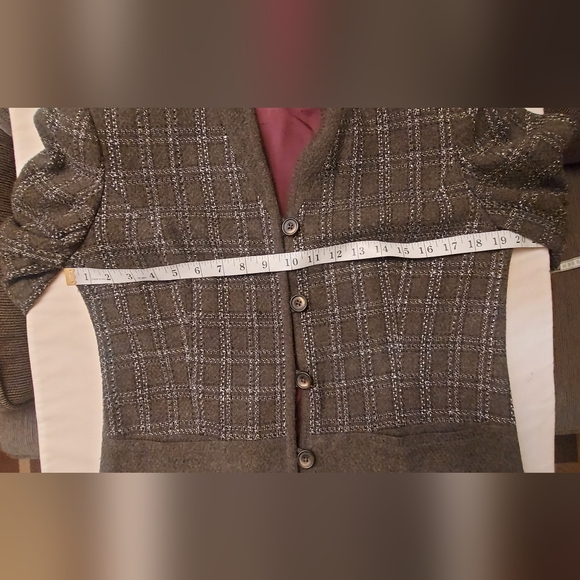 Plaid Wool Blazer Size 8 Dark Academia Preppy Vintage Tailored Jacket - Picture 6 of 13